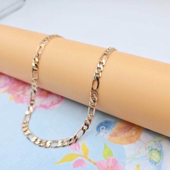 Rose Gold Link Chain Necklace for Women - 19.6 Inch Length, XPNL0075 - Picture 2 of 12